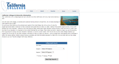 Desktop Screenshot of californiacolleges.com