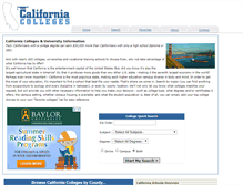 Tablet Screenshot of californiacolleges.com